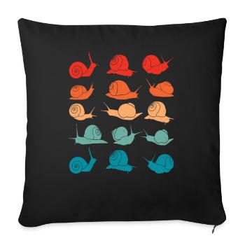 Snail lovers Types of snails owners - Sofa pillowcase 17,3'' x 17,3'' (45 x 45 cm) - black - Front