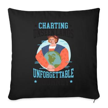 Mapping Unseen Lands Unforgettable Re - Sofa pillowcase 17,3'' x 17,3'' (45 x 45 cm) - black - Front