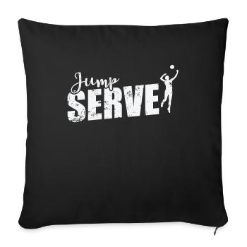 Volley-ball Jump Serve - Housse de coussin décorative 45 x 45 cm - noir - Devant