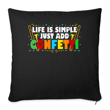 Confetti Carnival Funny Carnival - Sofa pillowcase 17,3'' x 17,3'' (45 x 45 cm) - black - Front