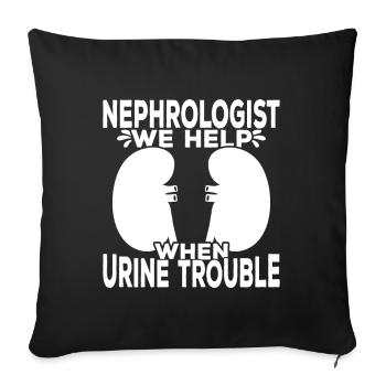 Nephrology Kidney Renal Medicine Nephrologist - Sofa pillowcase 17,3'' x 17,3'' (45 x 45 cm) - black - Front