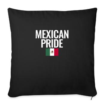 Fierté mexicaine Mexique Drapeau mexicain Mexicains - Housse de coussin décorative 45 x 45 cm - noir - Devant