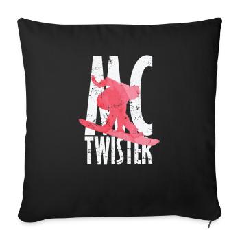 McTwister Snowboard - Sofa pillowcase 17,3'' x 17,3'' (45 x 45 cm) - black - Front