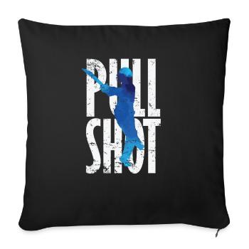 Cricket Pull Shot Sportmoment - Sofakissenbezug 45 x 45 cm - Schwarz - Vorne