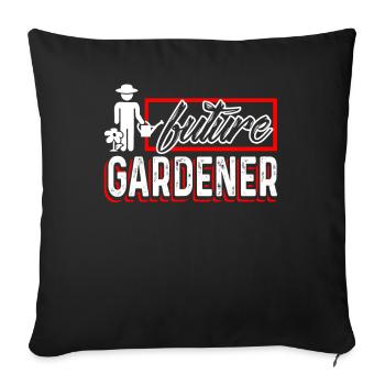 Gardening Future Gardener - Sofa pillowcase 17,3'' x 17,3'' (45 x 45 cm) - black - Front