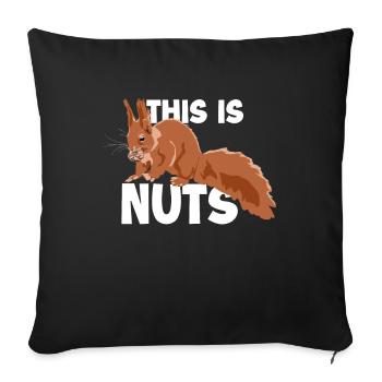 C’est Noix Écureuil Renard Écureuil Gris - Housse de coussin décorative 45 x 45 cm - noir - Devant