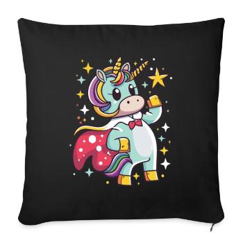 Unicorn Superhero Unicorns Unicorn Baby Unicorn - Sofa pillowcase 17,3'' x 17,3'' (45 x 45 cm) - black - Front