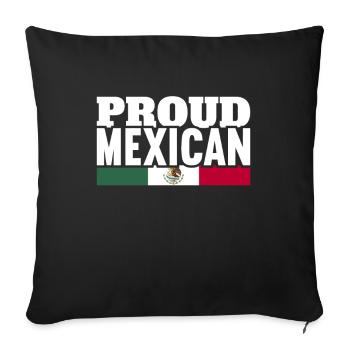 Fier mexicain Mexique Drapeau mexicain Mexicains - Housse de coussin décorative 45 x 45 cm - noir - Devant