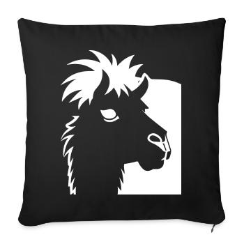 Drôle de lama Silhouette Cheeky Fun Lamas - Housse de coussin décorative 45 x 45 cm - noir - Devant