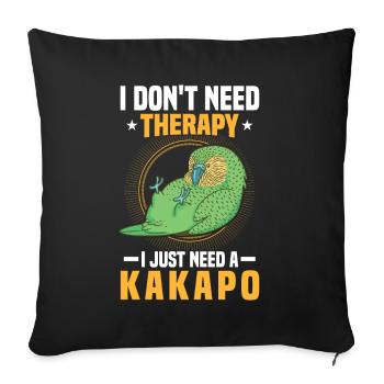 Just need kakapo flightless parrot - Sofa pillowcase 17,3'' x 17,3'' (45 x 45 cm) - black - Front