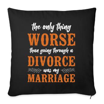 Happy Divorce Party The Only Thing - Sofakissenbezug 45 x 45 cm - Schwarz - Vorne