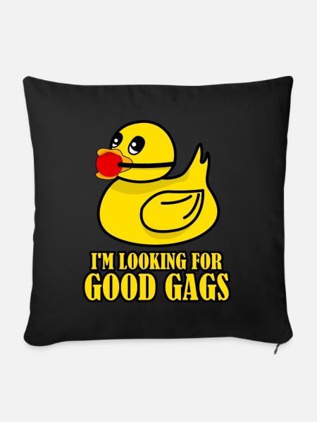BDSM Ente - Sofakissenbezug 45 x 45 cm - Schwarz