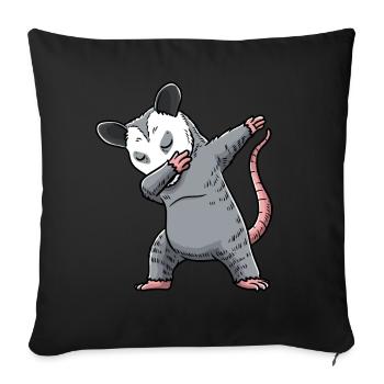 Dabbing Opossum Opossum - Housse de coussin décorative 45 x 45 cm - noir - Devant