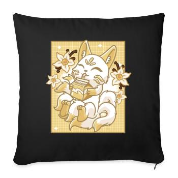 Kitsune Japan Anime Kawaii Vanilla Milk - Sofa pillowcase 17,3'' x 17,3'' (45 x 45 cm) - black - Front
