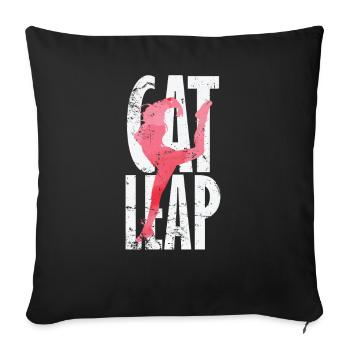 Cat Leap Ballet - Sofakissenbezug 45 x 45 cm - Schwarz - Vorne
