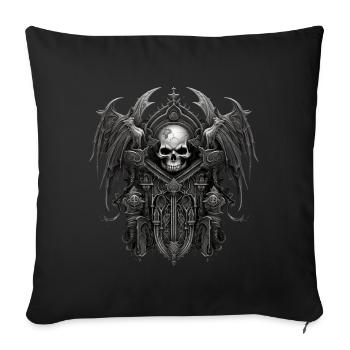 Gothik Okkult Rabe Gotik Schwarze Szene Wicca - Sofakissenbezug 45 x 45 cm - Schwarz - Vorne