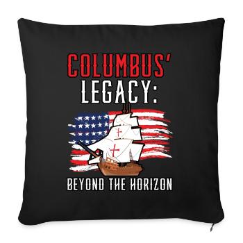 L’héritage de Christophe Colomb : au-delà de l’horizon Kolu - Housse de coussin décorative 45 x 45 cm - noir - Devant