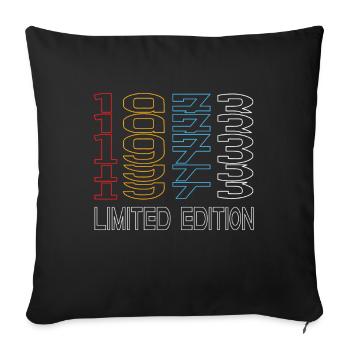Limited Edition 1973 Geburtstag 1973 Vintage Retro - Sofakissenbezug 45 x 45 cm - Schwarz - Vorne