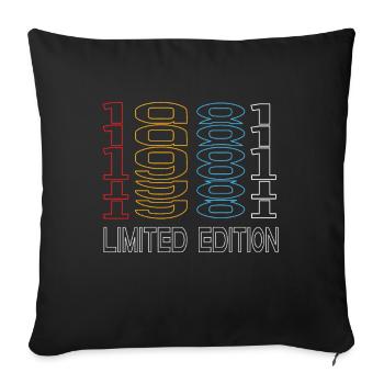 Limited Edition 1981 Geburtstag 1981 Vintage Retro - Sofakissenbezug 45 x 45 cm - Schwarz - Vorne