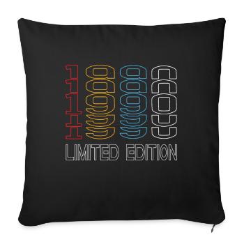 Limited Edition 1990 Birthday 1990 Vintage Retro - Sofa pillowcase 17,3'' x 17,3'' (45 x 45 cm) - black - Front