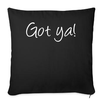 seins poitrine seins - Housse de coussin décorative 45 x 45 cm - noir - Devant