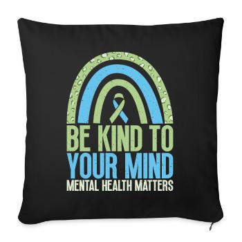 - Be Friendly Dyscalculia Awareness - Sofa pillowcase 17,3'' x 17,3'' (45 x 45 cm) - black - Front