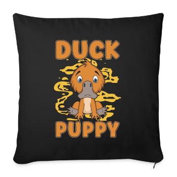 Ornithorynque Canard Chiot Semi-aquatique vivant Fossile - Housse de coussin décorative 45 x 45 cm - noir - Devant
