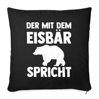 Eisbär Eisbären - Sofakissenbezug 45 x 45 cm - Schwarz - Vorne