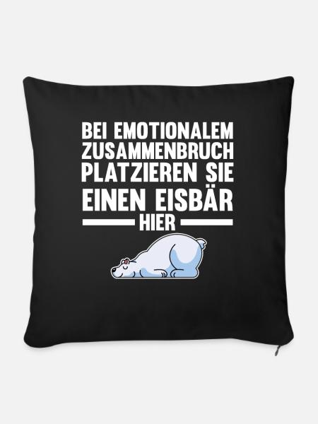 Eisbär Eisbären - Sofakissenbezug 45 x 45 cm - Schwarz