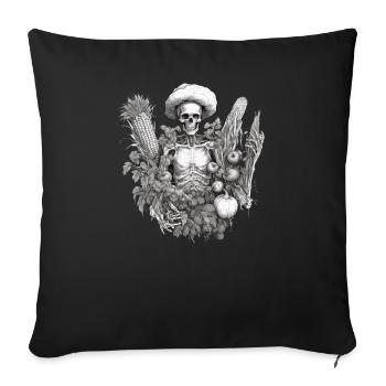 Jardinier Plantes de jardin Jardinier végétarien - Housse de coussin décorative 45 x 45 cm - noir - Devant