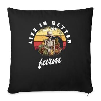 Jardinier Plante de jardin Dictons de l’agriculteur Vintage - Housse de coussin décorative 45 x 45 cm - noir - Devant