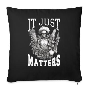 Jardinier Plante de jardin Dictons de l’agriculteur Vintage - Housse de coussin décorative 45 x 45 cm - noir - Devant