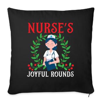 Infirmière Joyful Rounds Infirmière - Housse de coussin décorative 45 x 45 cm - noir - Devant