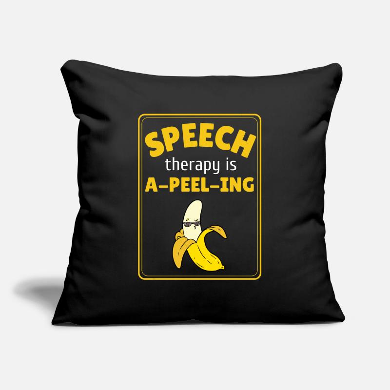 Speech Therapy Banana Speech Language Pathology Sofa pillowcase 17,3'' x 17,3'' (45 x 45 cm)
