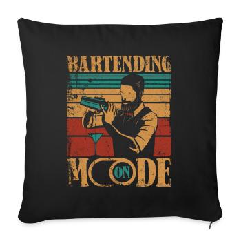 Mode Barman sur Barmann Barman Mixologist - Housse de coussin décorative 45 x 45 cm - noir - Devant