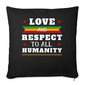 Rastafari Flag Rastafarian Quote Reggae Rasta - Sofakissenbezug 45 x 45 cm - Schwarz - Vorne
