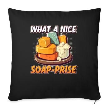 savon fabrication savon savonnière savonnerie savon chaudière - Housse de coussin décorative 45 x 45 cm - noir - Devant