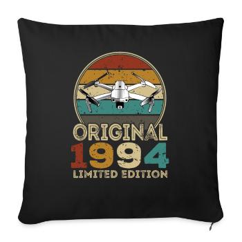 Drone Pilot Whoop Copter FPV UAS Pilot Drone 1994 - Sofa pillowcase 17,3'' x 17,3'' (45 x 45 cm) - black - Front