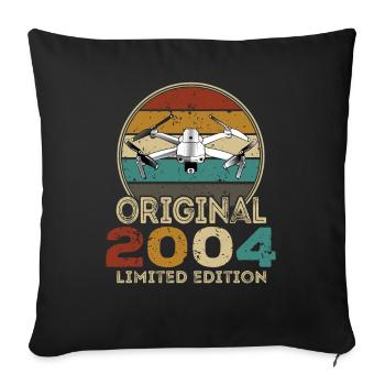 Drone Pilot Whoop Copter FPV UAS Pilot Drone 2004 - Sofa pillowcase 17,3'' x 17,3'' (45 x 45 cm) - black - Front