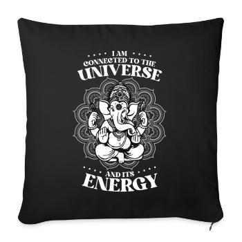 Mandala Yoga Elephant Zen Meditation Quote Buddhis - Sofakissenbezug 45 x 45 cm - Schwarz - Vorne