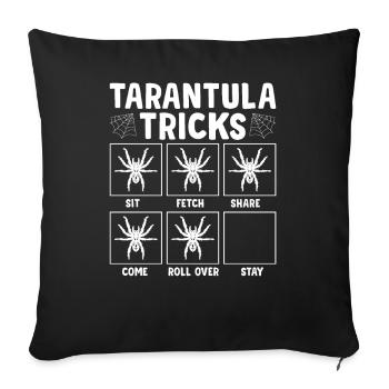 Tarantula tricks pet spider owners - Sofa pillowcase 17,3'' x 17,3'' (45 x 45 cm) - black - Front