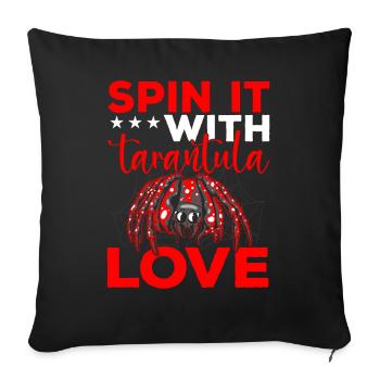 Tarantula Love Tarantulas Pet Spider - Sofa pillowcase 17,3'' x 17,3'' (45 x 45 cm) - black - Front