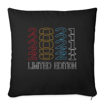 Limited Edition 2021 Birthday 2021 Vintage Retro - Sofa pillowcase 17,3'' x 17,3'' (45 x 45 cm) - black - Front