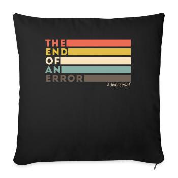 Happy Divorce Party Retro The End - Sofa pillowcase 17,3'' x 17,3'' (45 x 45 cm) - black - Front