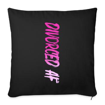 Happy Divorce Party Divorced Af - Sofa pillowcase 17,3'' x 17,3'' (45 x 45 cm) - black - Front