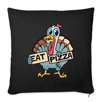 Thanksgiving Outfit - Funny autumn Happy Turkey - Sofa pillowcase 17,3'' x 17,3'' (45 x 45 cm) - black - Front