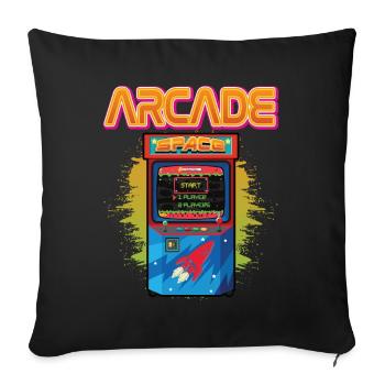Arcade Machine Player Video Game Games Streamer - Sofa pillowcase 17,3'' x 17,3'' (45 x 45 cm) - black - Front