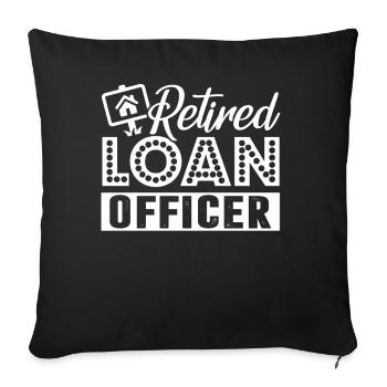 Loan Officer Retired Loan Officer - Sofa pillowcase 17,3'' x 17,3'' (45 x 45 cm) - black - Front