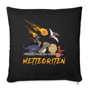 Mettbällchen Hackfleisch Mett Hack - Sofakissenbezug 45 x 45 cm - Schwarz - Vorne