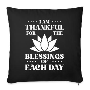 Lotus Zen Buddhism Yoga Meditation Buddhist - Sofakissenbezug 45 x 45 cm - Schwarz - Vorne